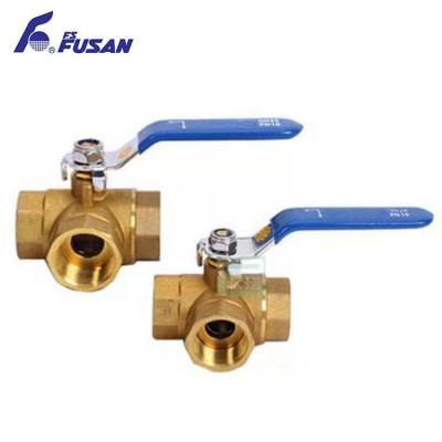 3 Way Ball Valve Internal Thread L/T Type Port 1/2 Inch-2 Inch 3 Way Brass Ball Valve Price